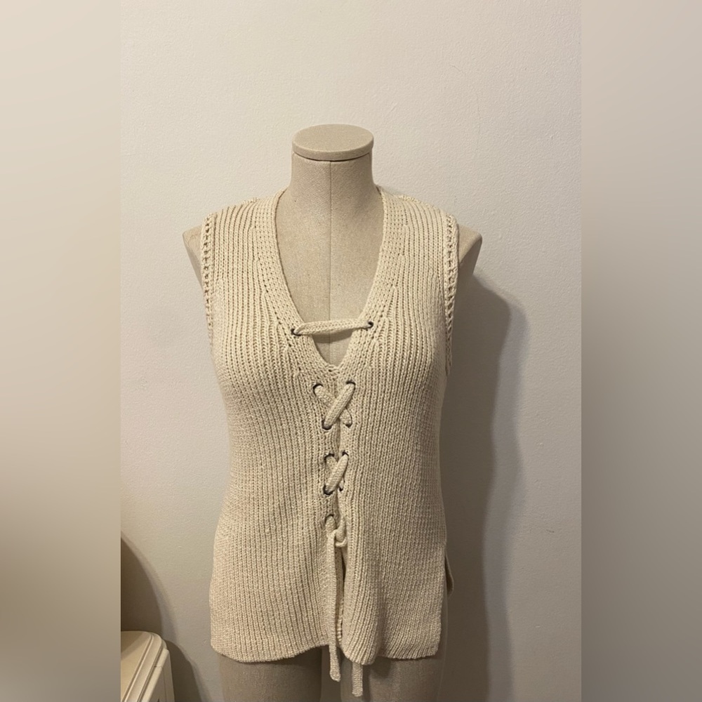 Cupcakes and Cashmere Cupcakes & Cashmere Crochet Sweater Vest